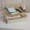 Martha Stewart Ryder 3 Tier Gold Desk Stackable Letter Tray Organizer, Steel Mesh, Tray for Files/Papers/Letters HH-OHD01-3-GLD-MS - alternate 6